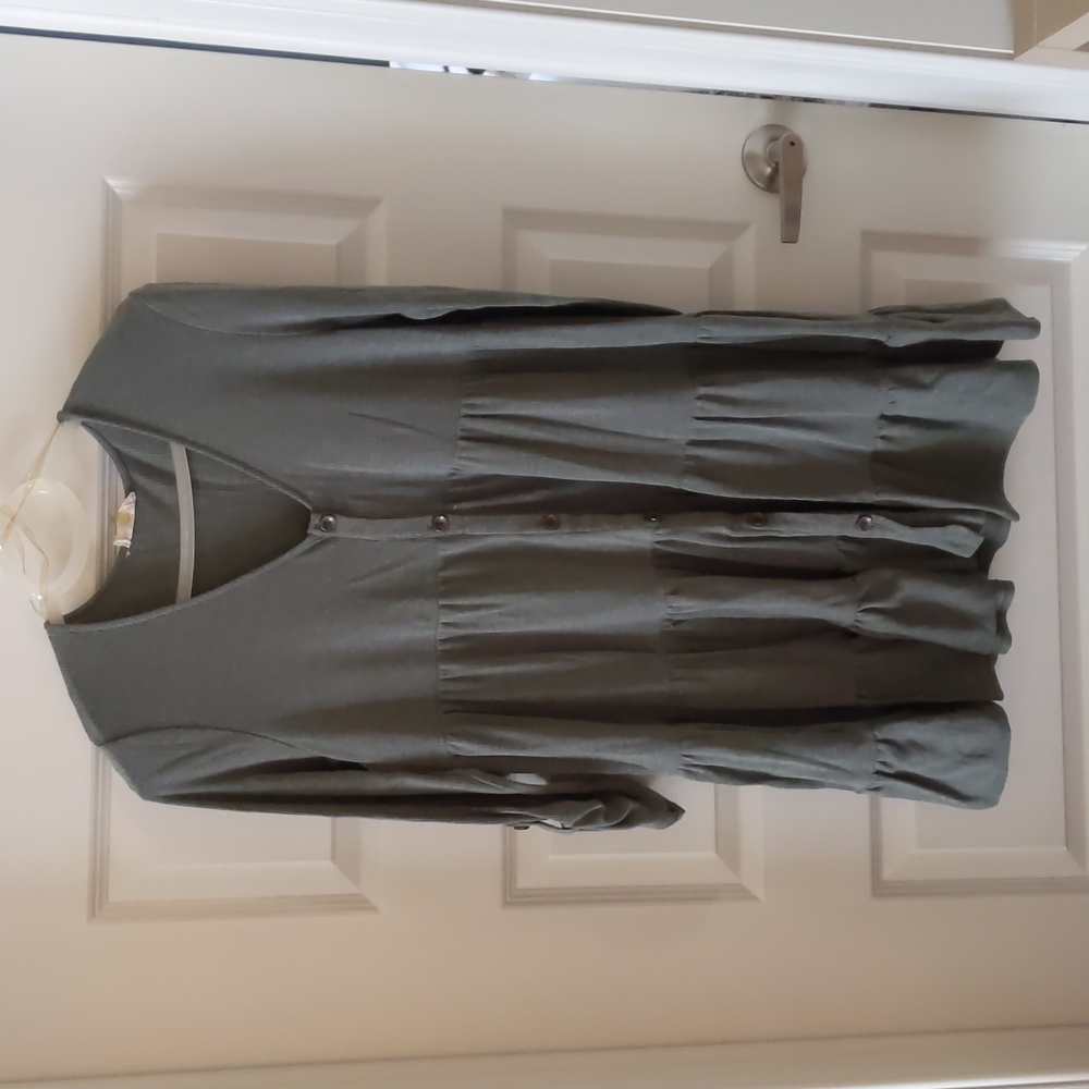 Altar'd State Olive Green Baby Doll Dress Size M